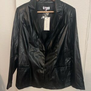 Who What Wear Black Leather Jacket